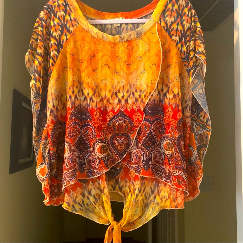 Energe Sheer Bohemian Blouse